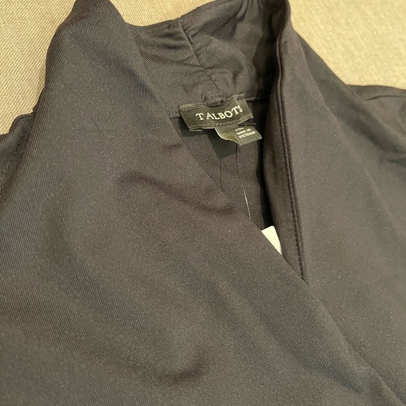 Talbots faux wrap NWT Black TOP XS - Picture 3 of 7